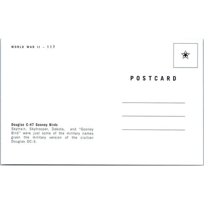 WWII Douglas C-47 Gooney Birds Vintage Postcard PC19