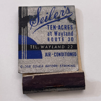 Seiler's Ten-Acres at Weyland Vintage Matchbook Cover TB8-MB-9