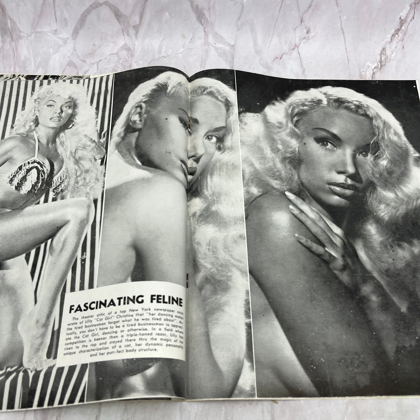 1955 Peep Show Vol 1 No 22 Summer Large Format Pin-up Burlesque Magazine TK3