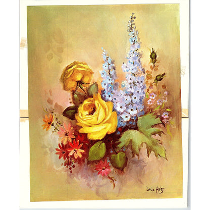 Lola Aves Floral Bouquet Flower Vintage Art Print 7x9 V8