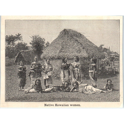 Native Hawaiian Women 1901 Engraving AF2-A6