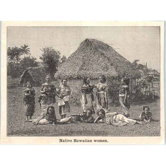 Native Hawaiian Women 1901 Engraving AF2-A6