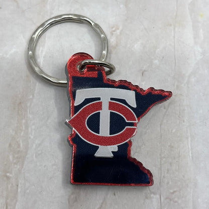 Vintage Minnesota Twins Baseball MLB Acrylic Mirror Back Keychain SB8