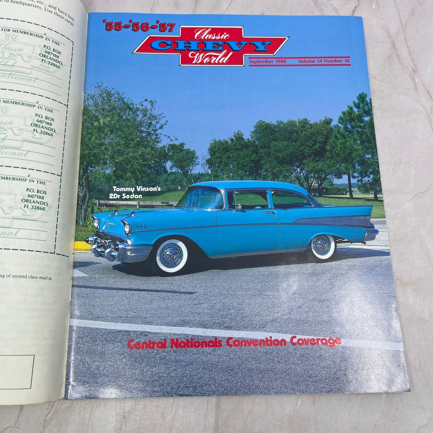 Tommy Vinson Sedan - '55, '56, '57 Classic Chevy World Magazine - Sep 1988 M31