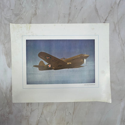 The Curtiss Hawk P-40D Pursuit Vintage Print 10.5x13 FL6-4