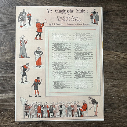 Ye Englysshe Yule Truth About Good Old Days A.P. Herbert George Morrow 10x14 V7