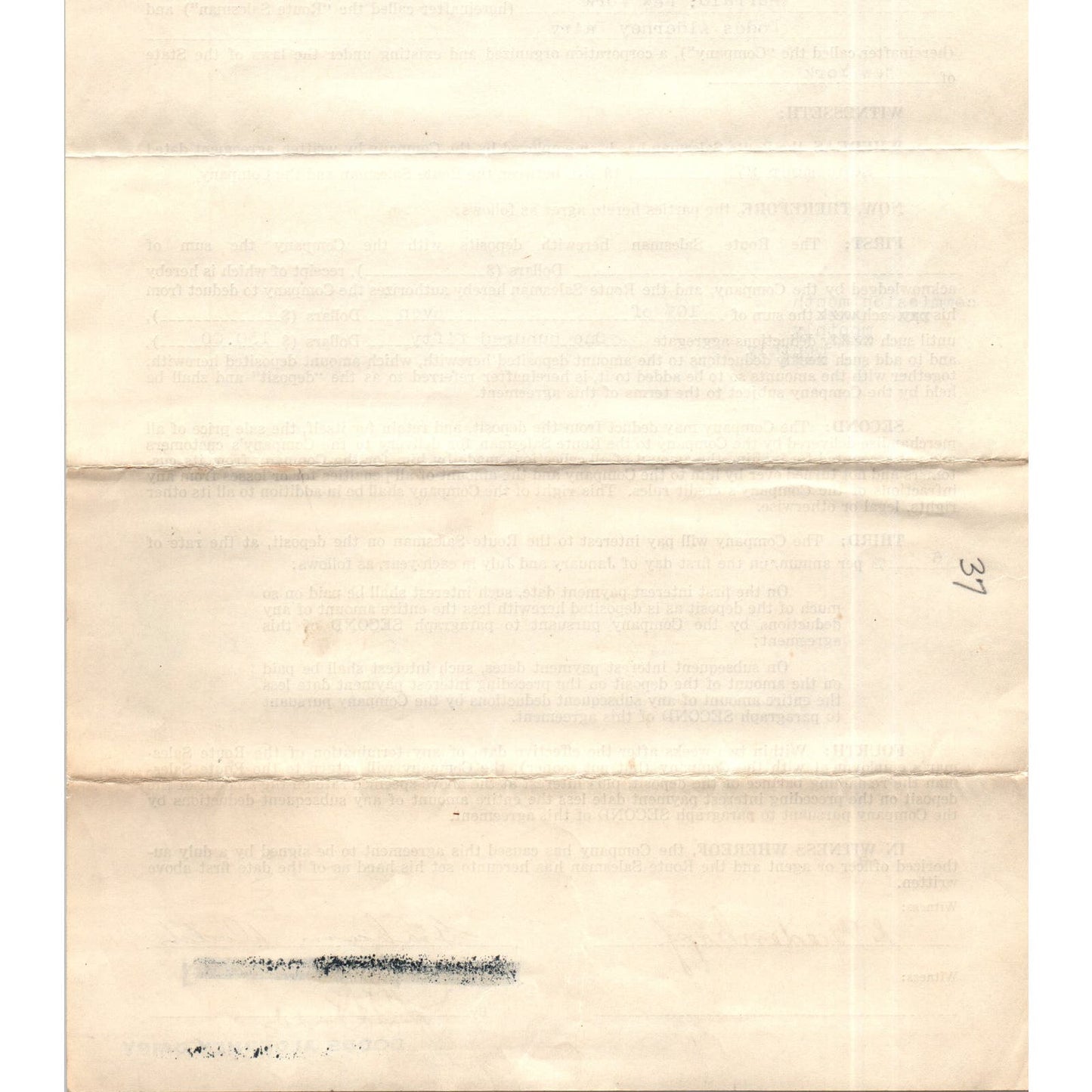 1935 Graham Dodds Alderney Dairy Agreement Buffalo NY AE6-2