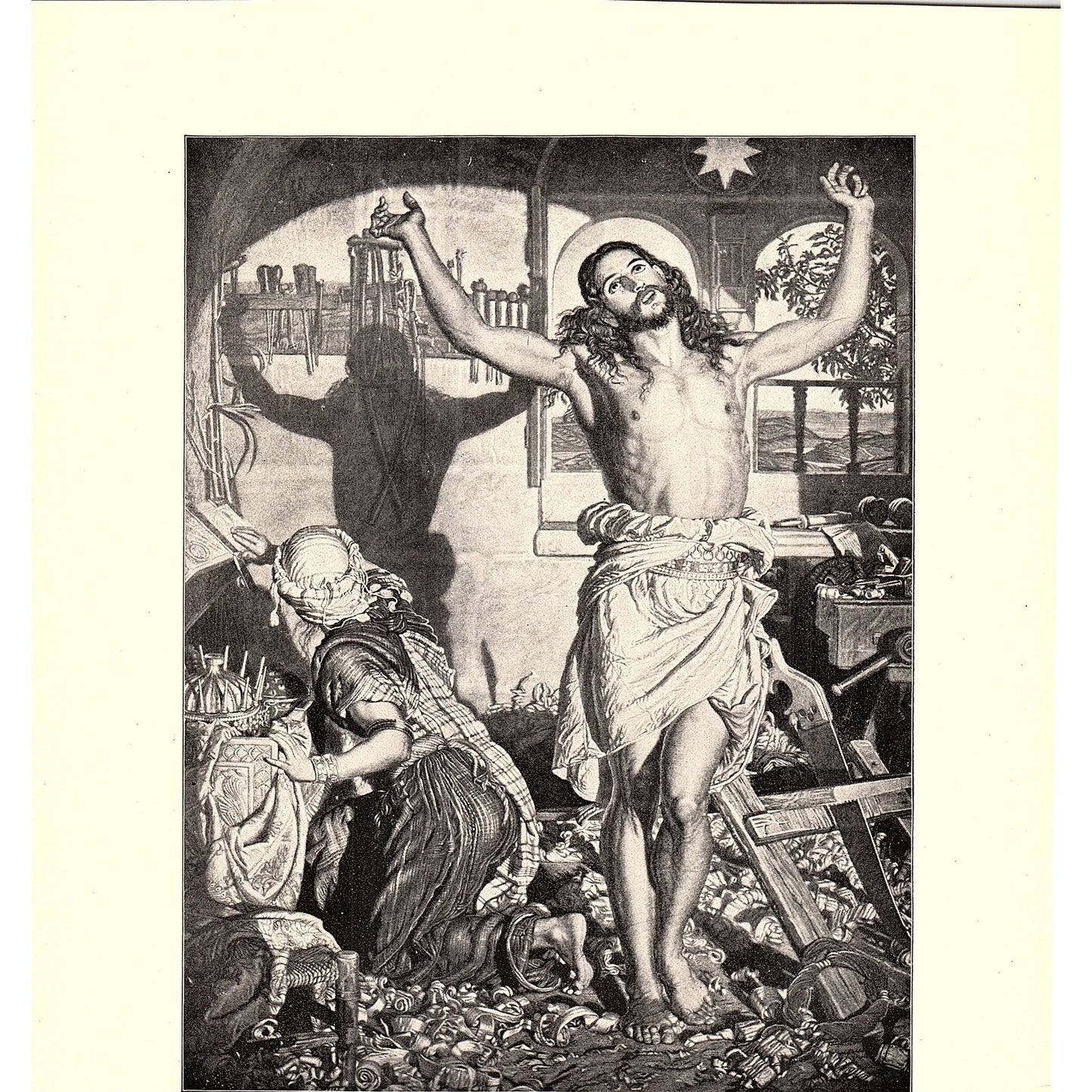 The Shadow of Death - W. Holman Hunt - 1898 Litho Art Print D19