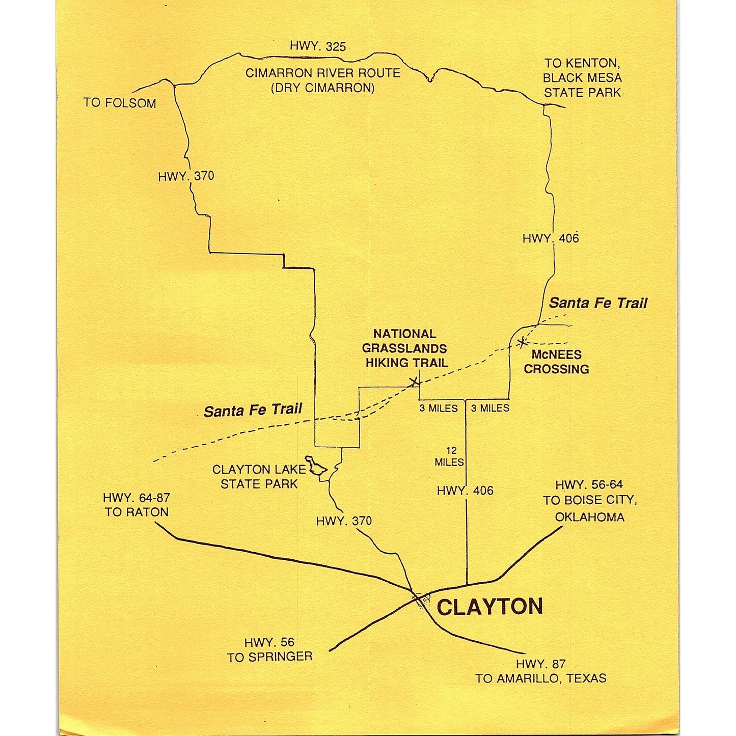 Santa Fe Trail Northeastern NM Vintage Fold Out Travel Brochure TH2-TB1