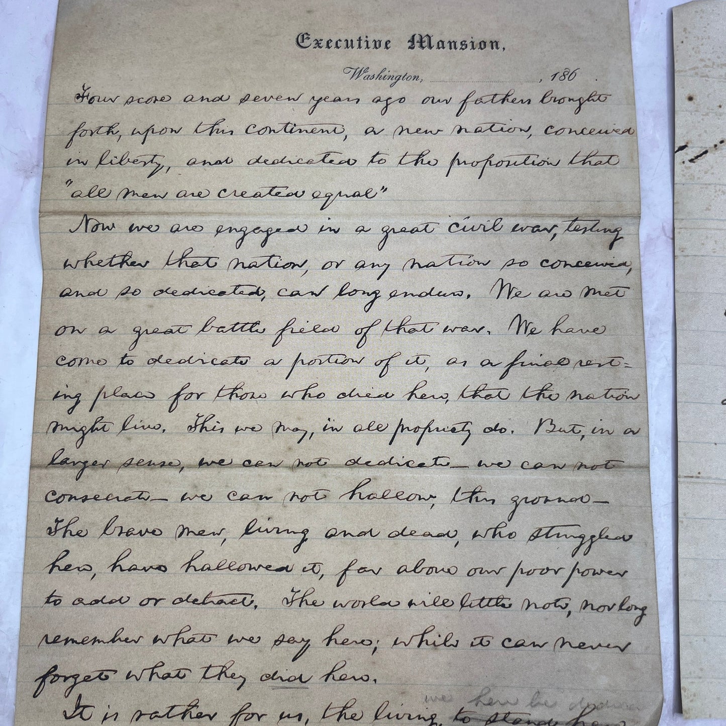 Lincoln Document Reproductions Emancipation Proclamation, Grant Promotion D22