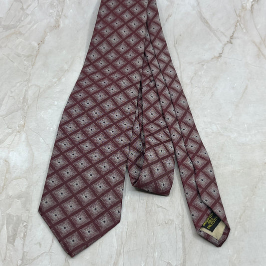 Retro Men's Principe Polyester Maroon Necktie Tie TJ4-T1