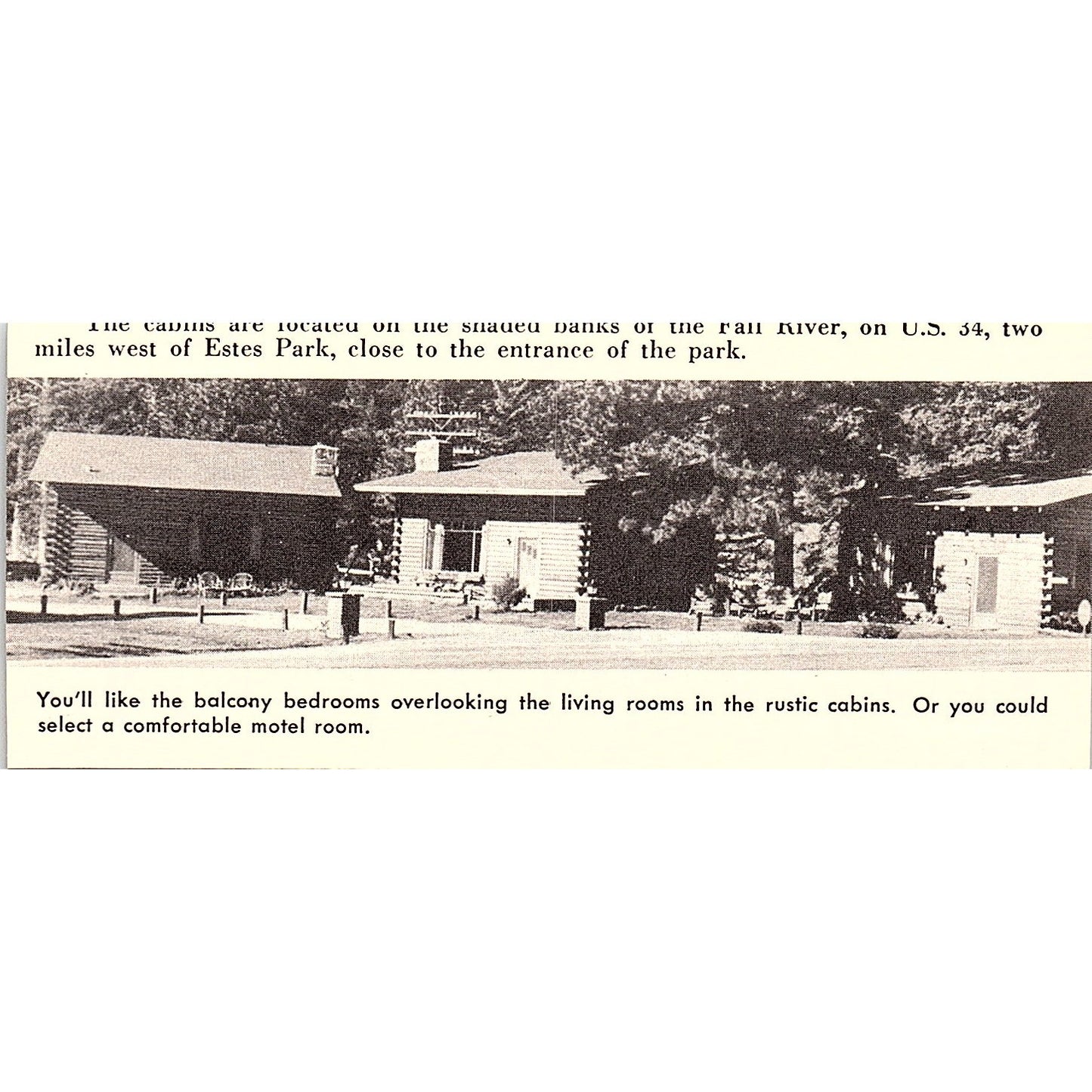 Fireside Cottages Estes Park CO 1958 Ad AG1-M4