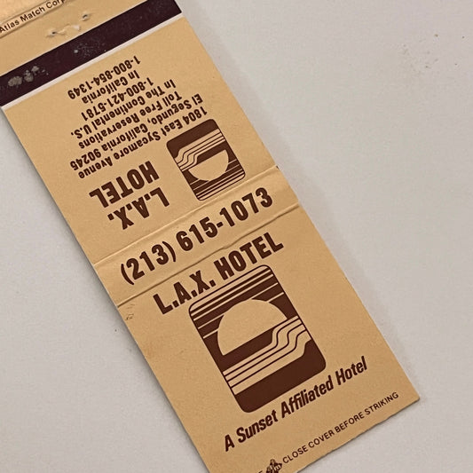 LAX Hotel El Segundo CA Vintage Matchbook Cover TB6-MB2-2