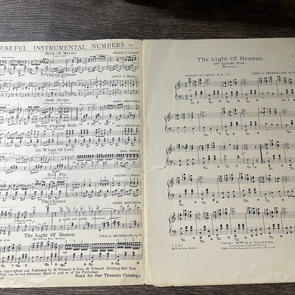 Light of Heaven My Guiding Star Reverie Louisa Drumheller 1910 Sheet Music V13