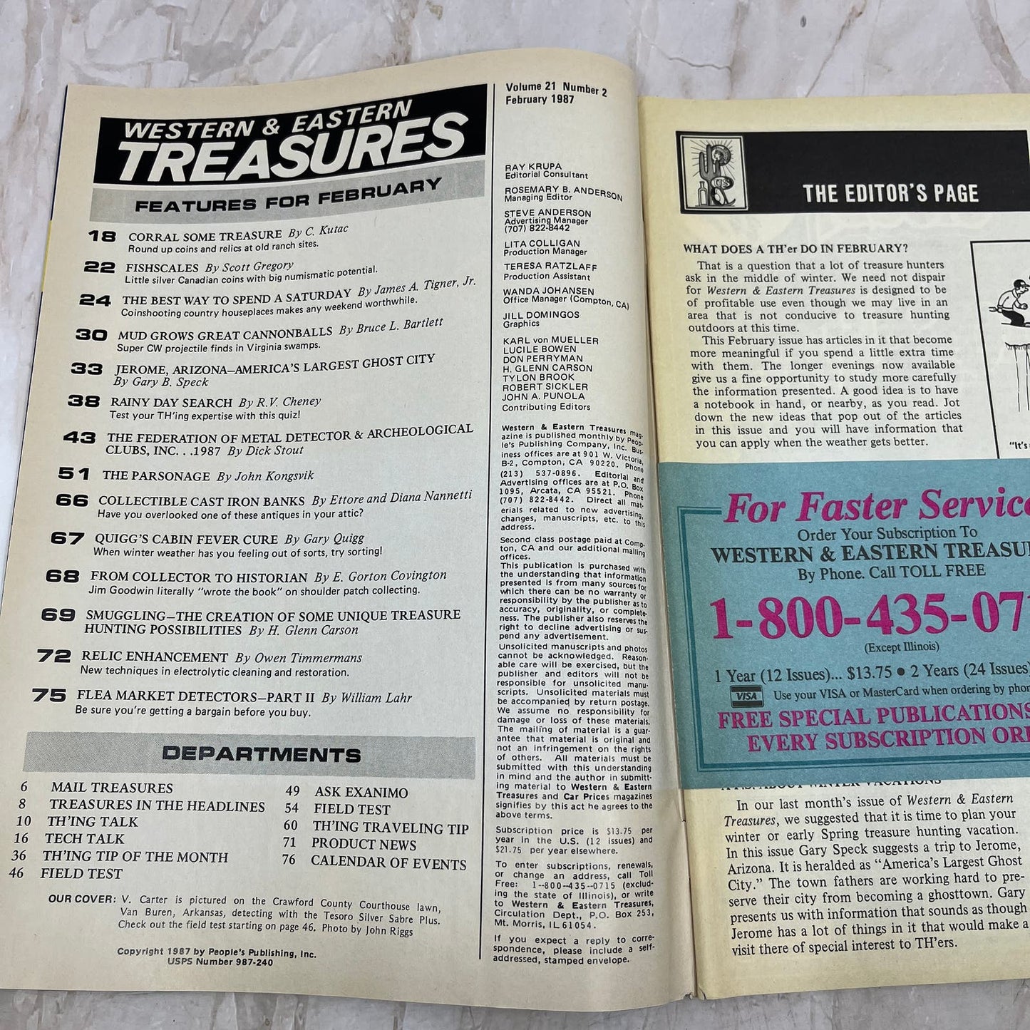 1987 Feb - Western & Eastern Treasures Magazine - Treasure Hunting Gold M12