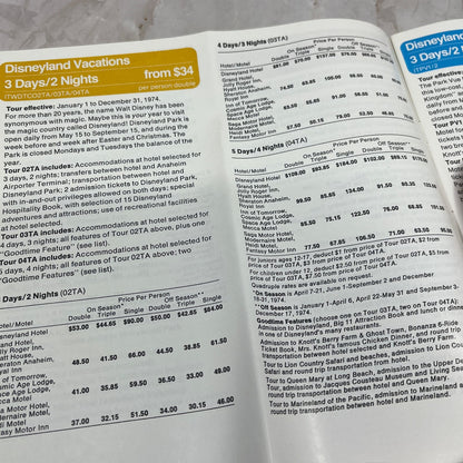 1974 American Airlines California Travel Guide Packages Book TJ4-P2