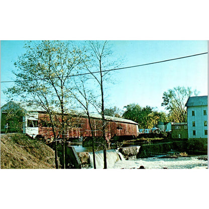 Bridgeton Bridge 14-61-04 Parke County No 8 Vintage Covered Bridge Postcard PD6