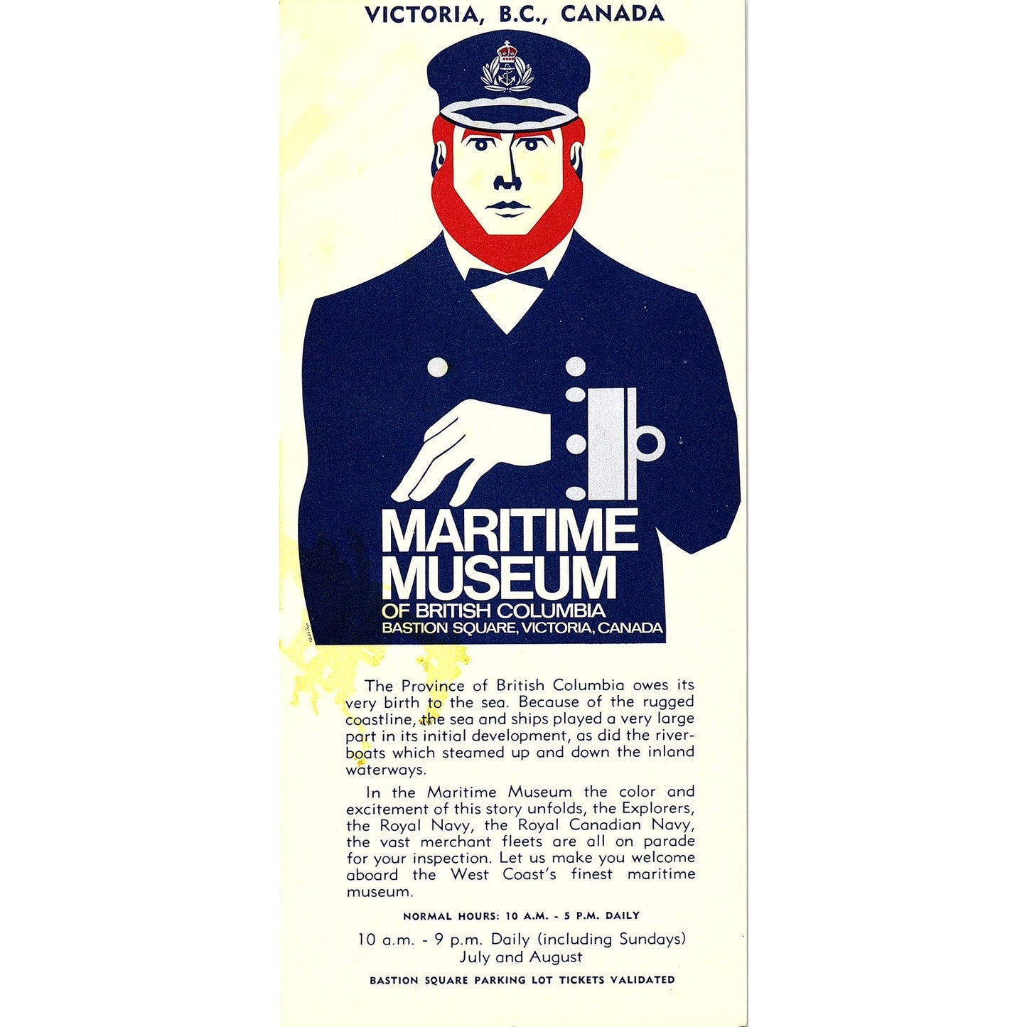 Maritime Museum Victoria BC Canada 1960s Travel Leaflet TH2-TB4