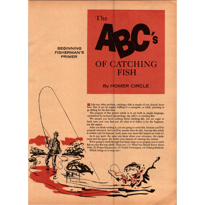 The ABC's of Catching Fish by Homer Circle 8 Page 1966 Article SI11