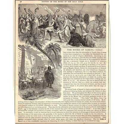 The Books of Samuel 1892 Bible Engraving SAG4-9