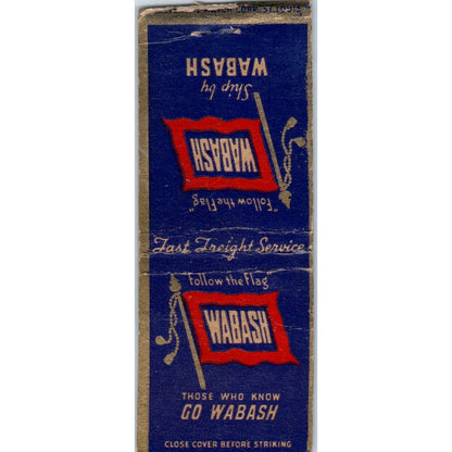 Wabash Fast Freight Service Vintage Matchbook Cover SD4-Y12
