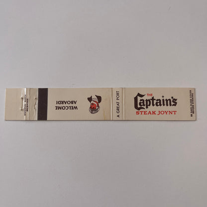 The Captain's Steak Joint Appleton Green Bay Wausau WI Vtg Matchbook TB6-MB2-9