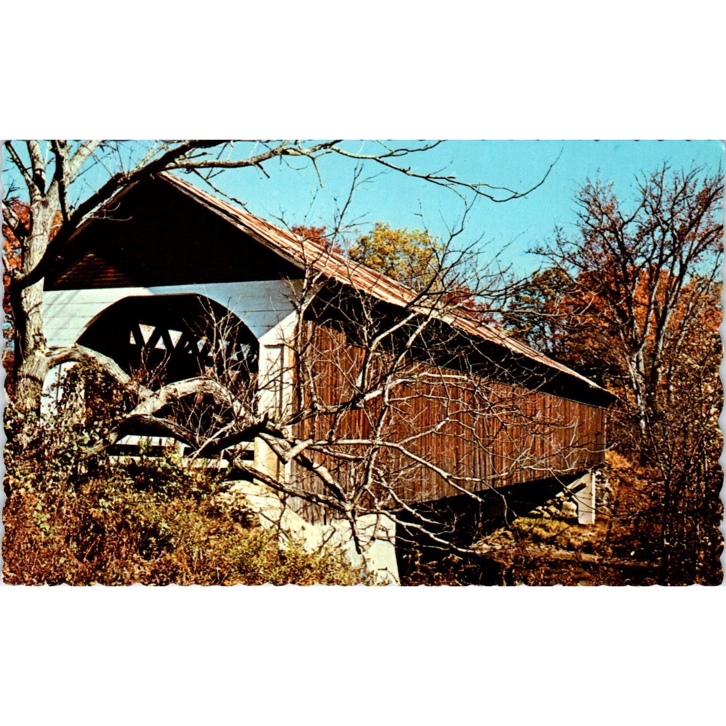 Covered Bridge at Lyme New Hampshire Covered Bridge Postcard PC1