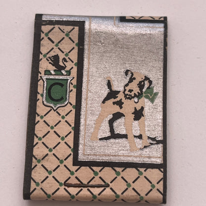 Schnauzer Dog Monogrammed C Vintage Matchbook Cover TB8-MB2-9
