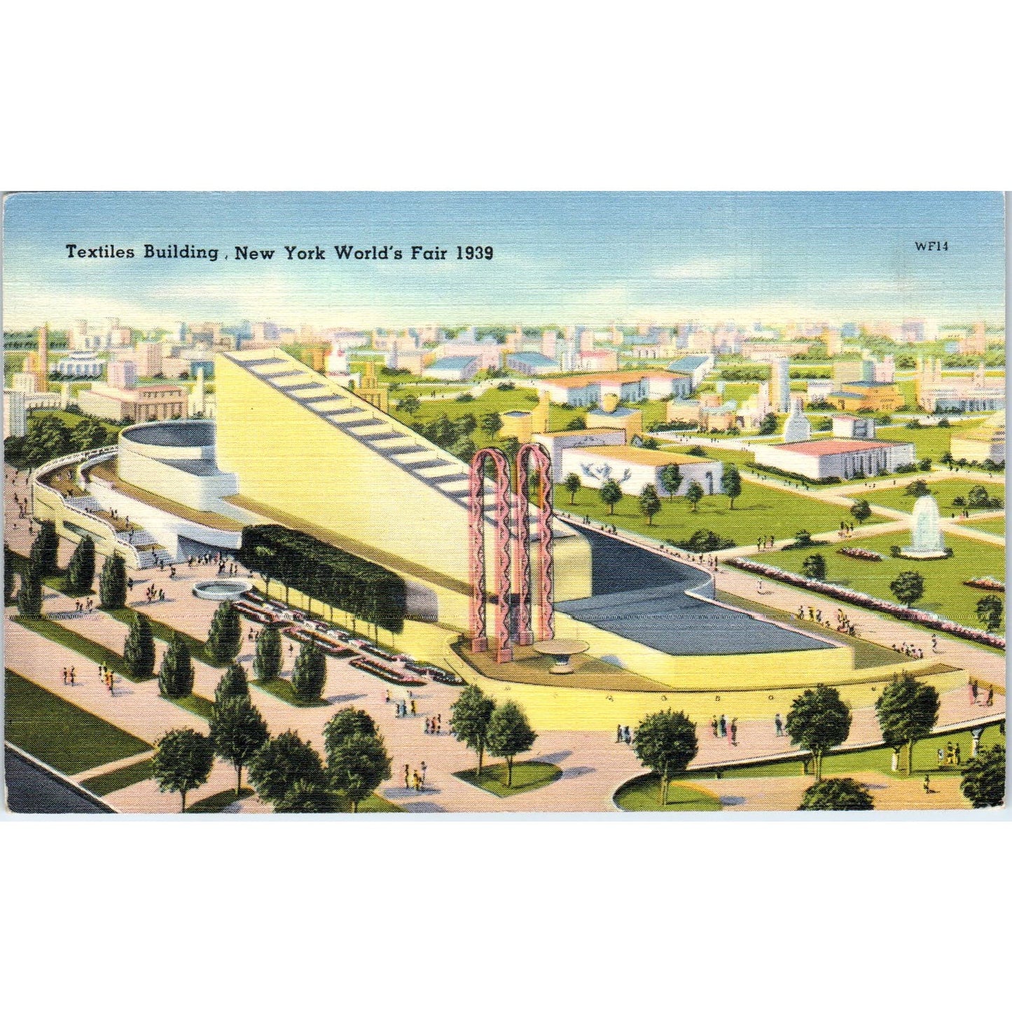 1939 New York World's Fair Textiles Building Vintage Postcard PD3