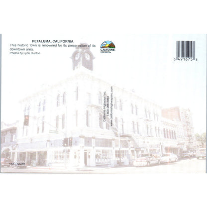 Petaluma California Downtown 4x6 Original Postcard PD1