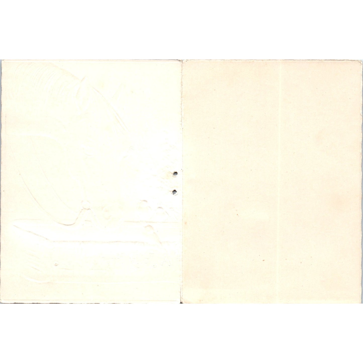 Antique Christmas Greeting Card White Horse 3.25x4.5" AF7-E11