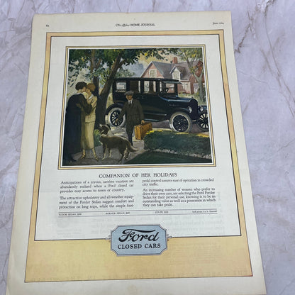 Ford Closed Cars Tudor Sedan Coupe Fordor Sedan 1924 Magazine Ad FL6-11