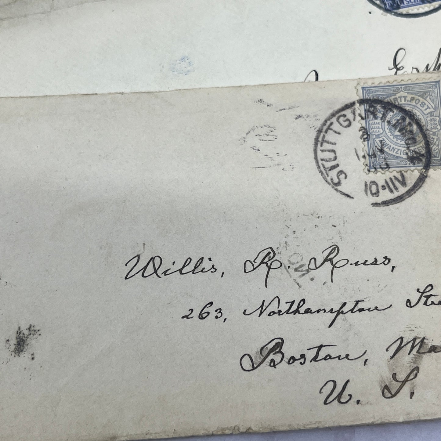 1888 Group of Letters From Stuttgart Germany to Willis R Russ Boston TH2