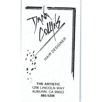 Dana Collins Hair Designer Auburn CA Vintage Business Card SD8-B18