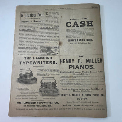 Trifet's Monthly Galaxy of Music 1889 Original Music Catalog Magazine V33-4