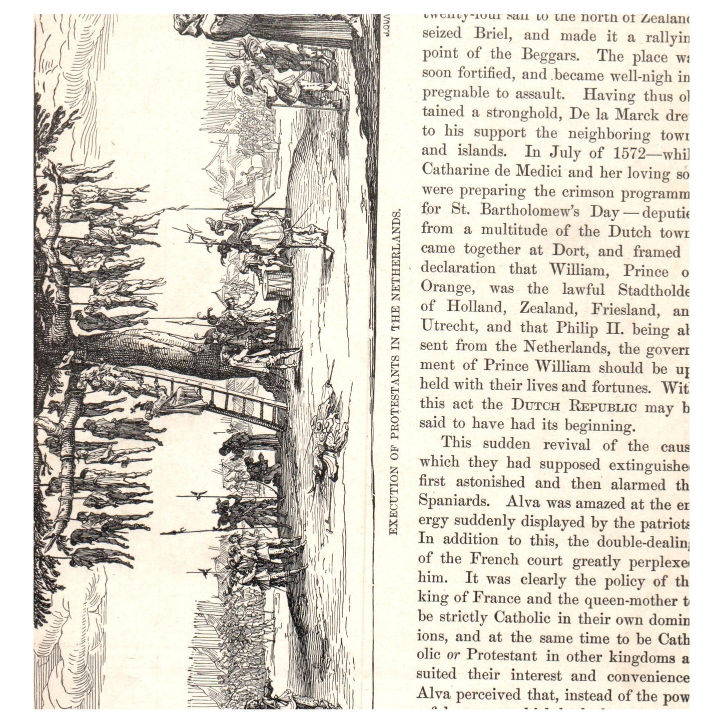 The Duke of Alva Deposes Duchess of Parma R. Ermish 1911 Engraving Print AF5-8