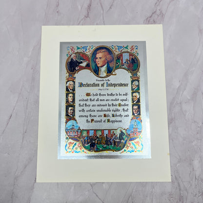 Vtg Chromatic Preamble to the Declaration of Independence J.R. Rosen 8x10" V18