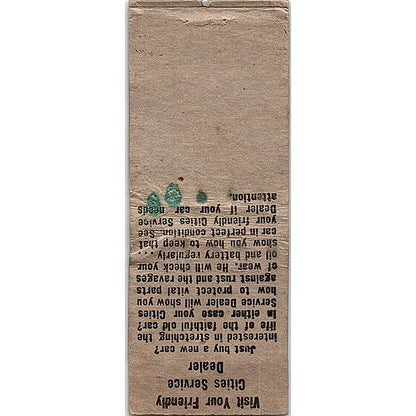Rolla Cafe Rolla North Dakota Citi Service Vintage Matchbook Cover SF3-Y1