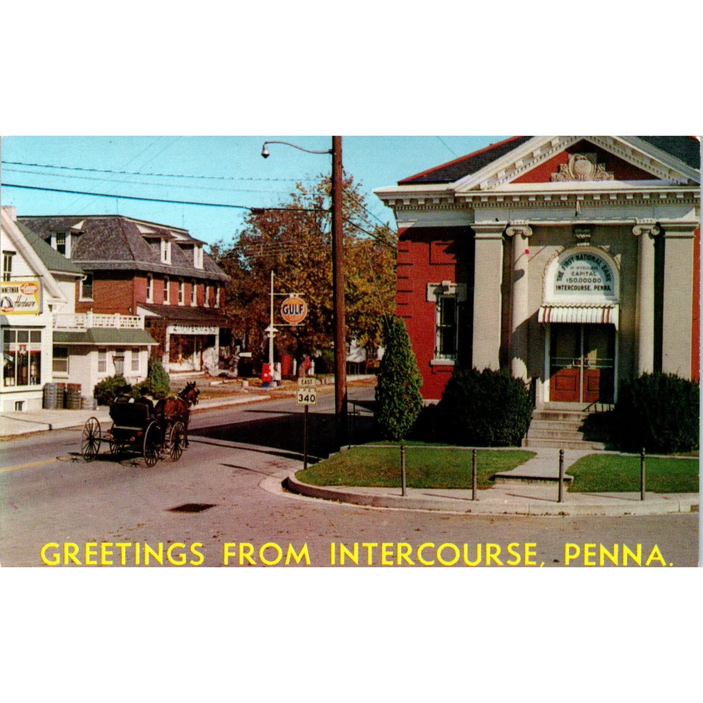 Greetings from Intercourse Pennsylvania Dutch Country Postcard PD7
