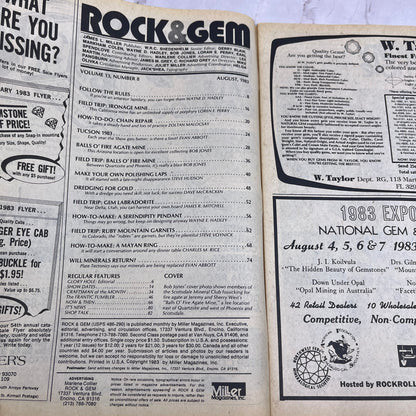 Rockhounding for Fire Agate, Garnet, Labradorite - Rock & Gem - Aug 1983 M24