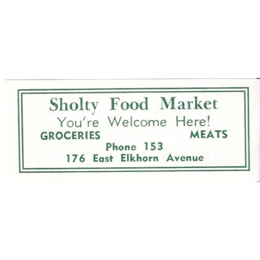 Sholty Food Market 176 East Elkhorn Ave 1957 Estes Park CO Ad AG4-S11