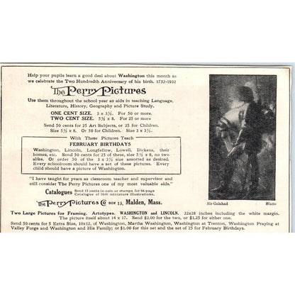 The Perry Pictures Co Artotypes Malden MA 1930s Magazine Advertisement AE4-I1
