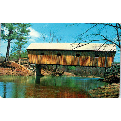 Lovejoy Covered Bridge South Andover ME Vintage Covered Bridge Postcard PD6