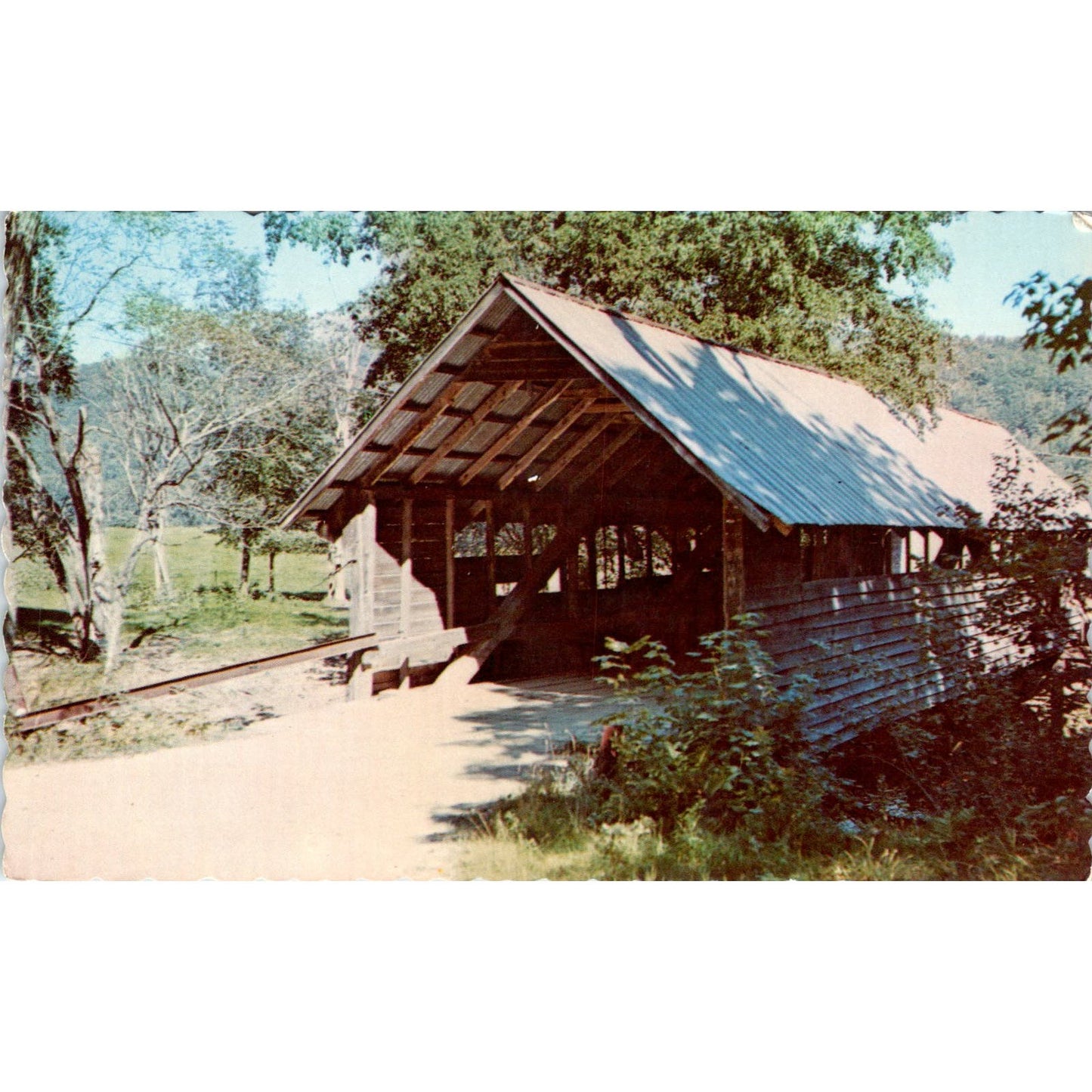 Bump Bridge #43 Beebe River Campton New Hampshire Covered Bridge Postcard PC3