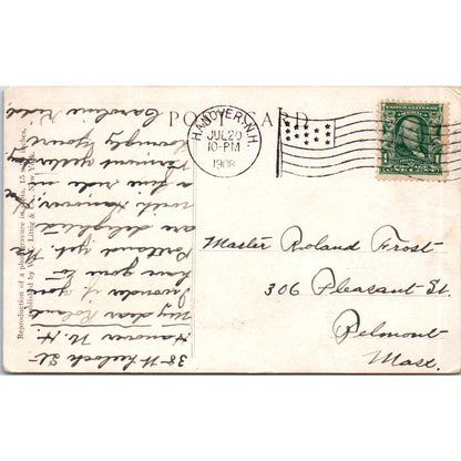 1908 Aerial View of Dartmouth College Original Postcard PC9