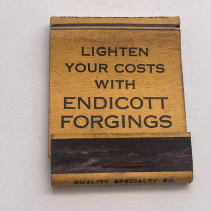 Endicott Forgings A.H. Blake 378 Stuart St Boston MA Matchbook Cover TB8-MB2-8