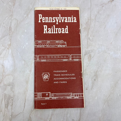 1959 Pennsylvania Railroad East-West Route Time Table TI8-S4