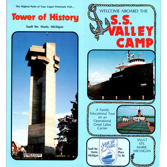 Vintage SS Valley Camp Sault Ste Marie Michigan Travel Brochure TF4-B3