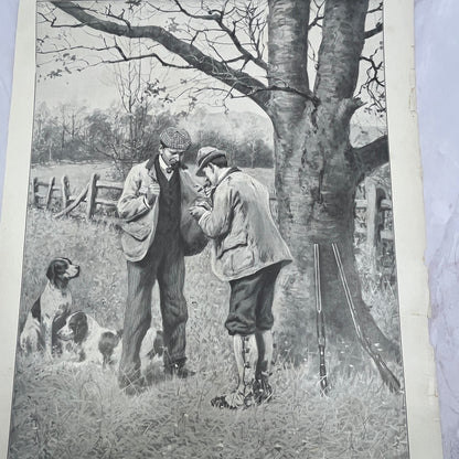 The Last Match - Hunting Scene - Original 1904 A.B. Frost Art Print V14-3