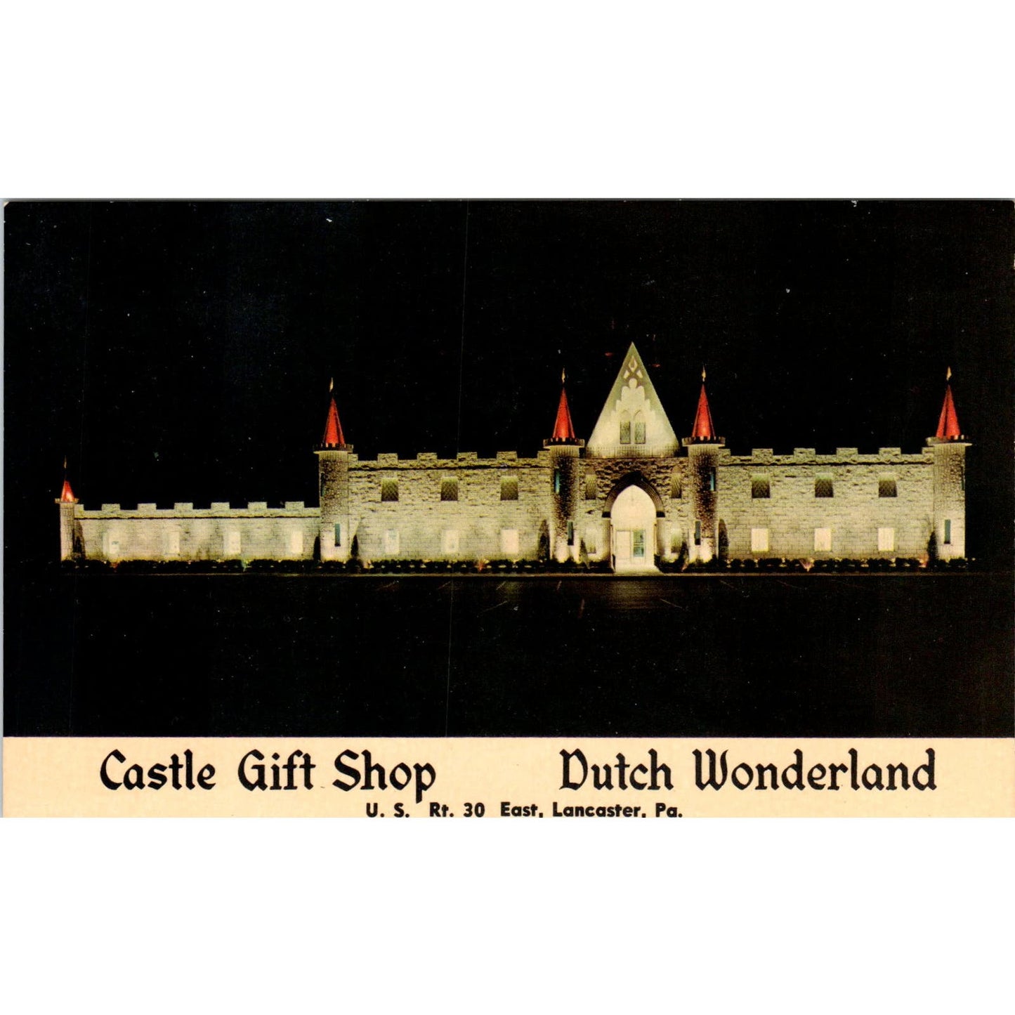 Castle Gift Shop Dutch Wonderland Lancaster PA Dutch Country Postcard PD8